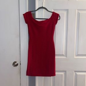 westseal off the shoulder red bodycon dress